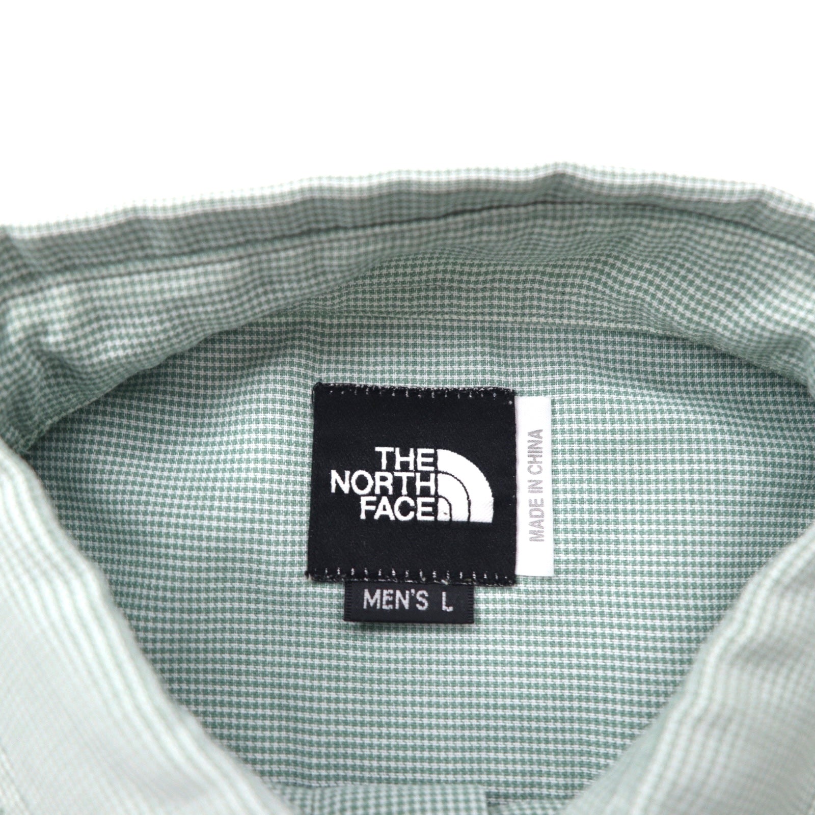 THE NORTH FACE Camicia da trekking in poliestere taglia L a quadri verde con taschino sul petto ON-4569