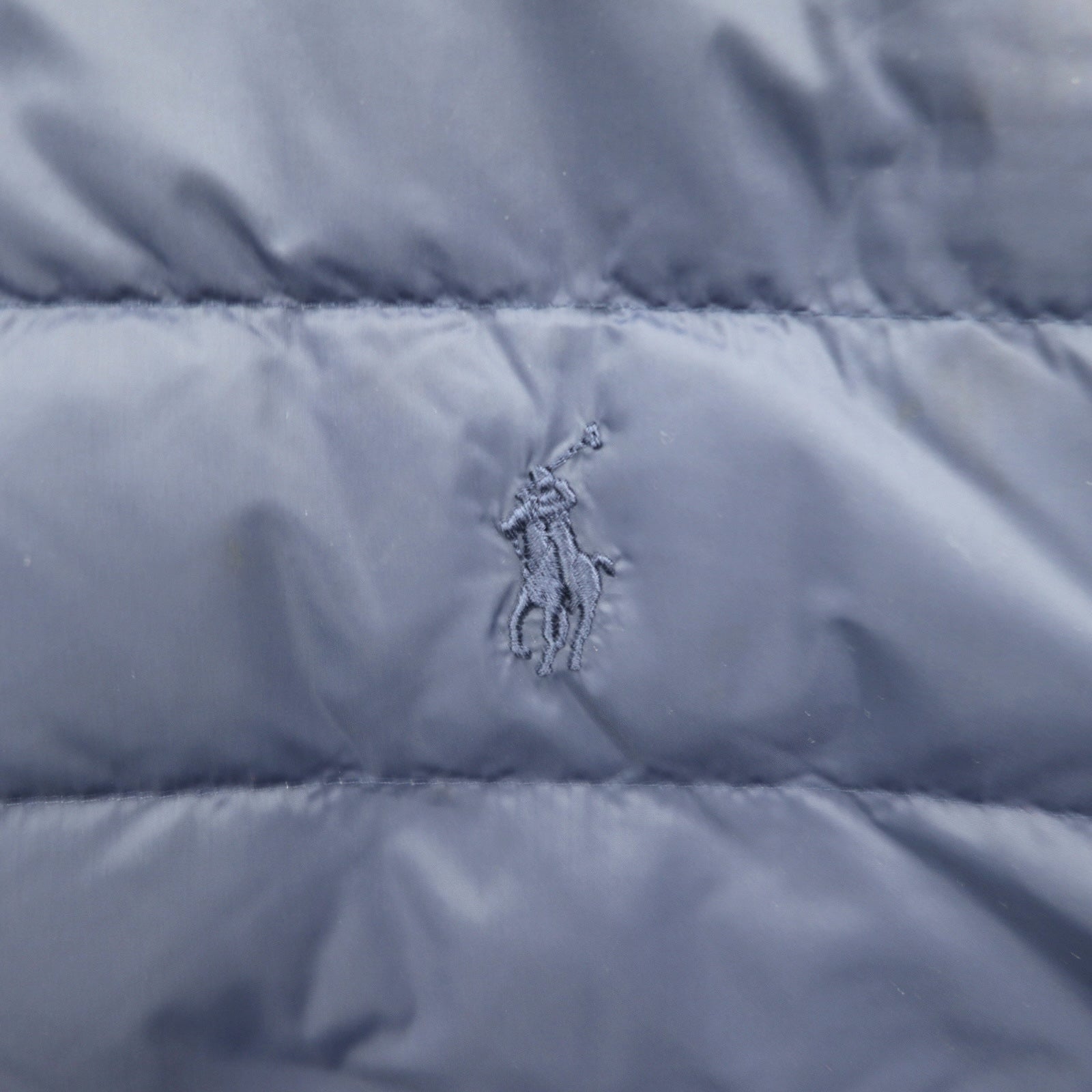 Polo Ralph Lauren パフォーマンス キルティング ダウンジャケット M ネイビー ナイロン切替 リブライン