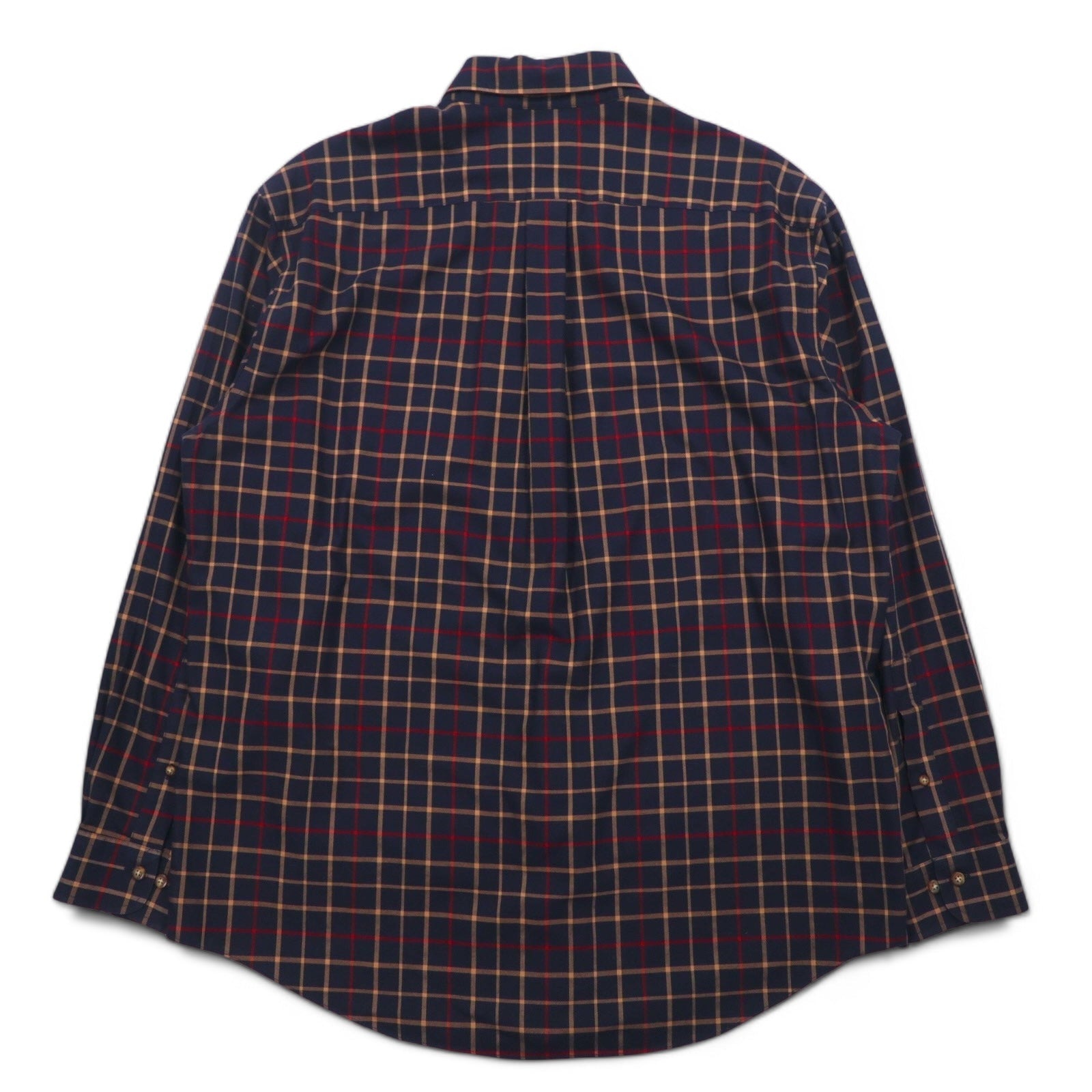 Brooks Brothers 346 Camicia button-down L Blu navy a quadri Cotone Oversize No-iron