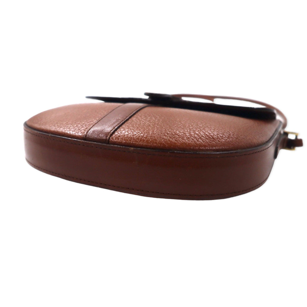 Burberry's Borsa a tracolla piccola borsa a tracolla in pelle martellata marrone Fodera Nova Check