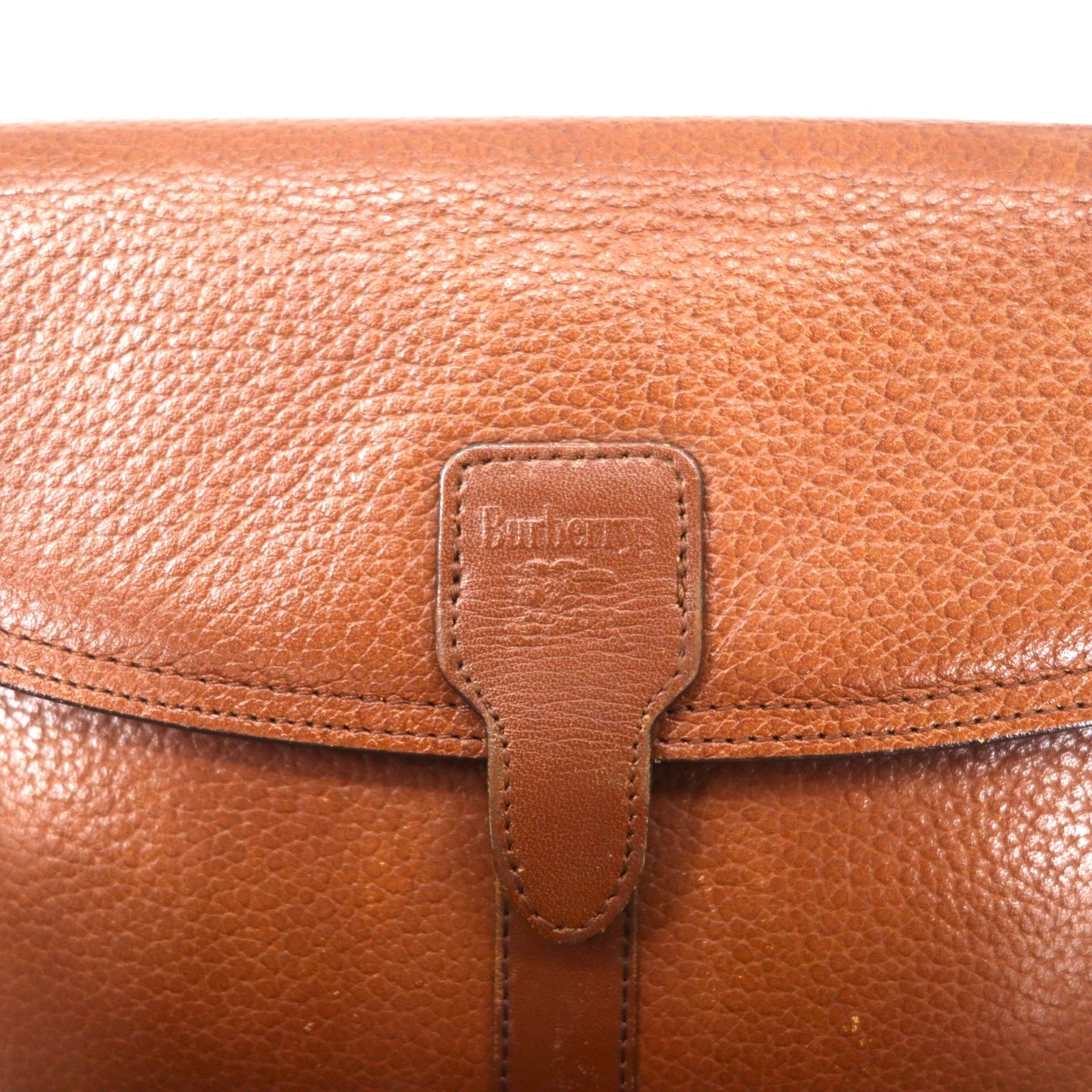 Burberry's Borsa a tracolla piccola borsa a tracolla in pelle martellata marrone Fodera Nova Check