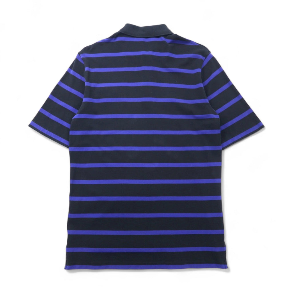 POLO GOLF RALPH LAUREN 90年代 ボーダー ポロシャツ M ブラック ブルー コットン 鹿の子 スモールポニー刺繍