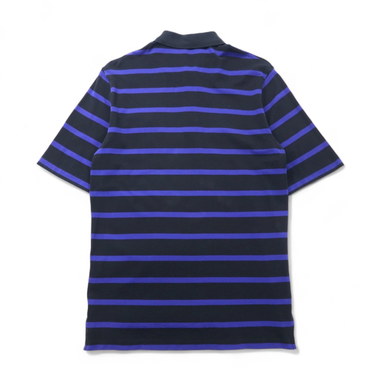 POLO GOLF RALPH LAUREN 90年代 ボーダー ポロシャツ M ブラック ブルー コットン 鹿の子 スモールポニー刺繍