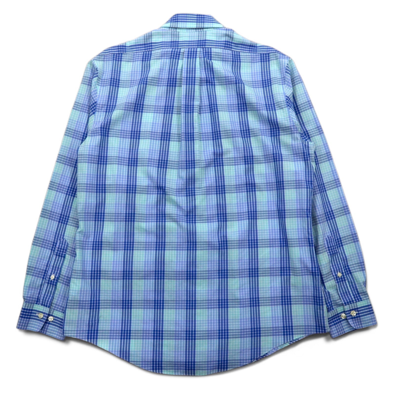Brooks Brothers REGENT Camicia button-down L a quadri blu in cotone non-iron