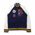 POLO RALPH LAUREN ウイングフット Pワッペン トラックジャケット スタジャン ジャージ M ネイビー コットン