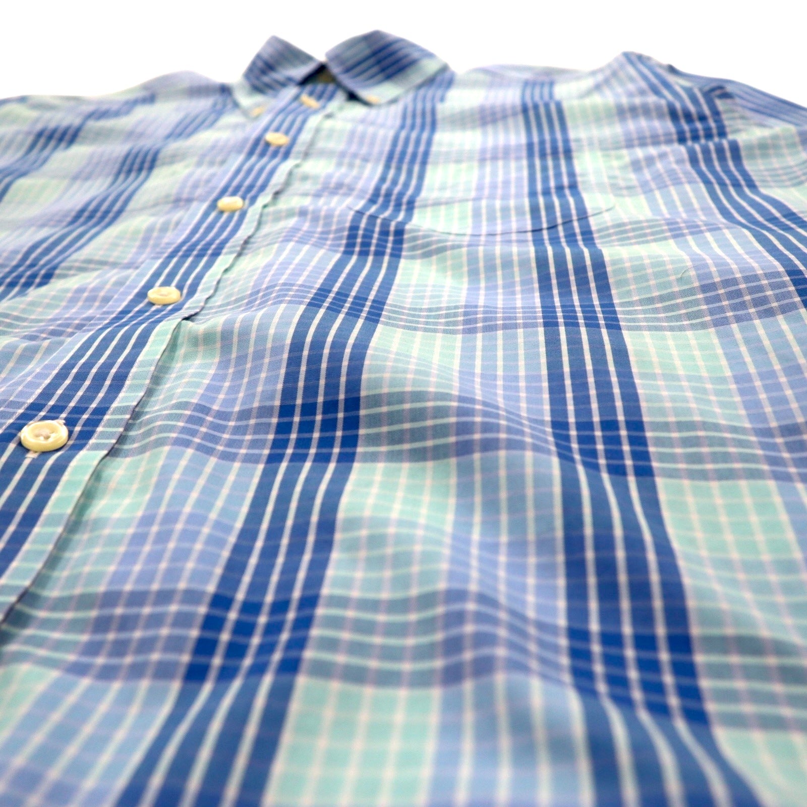 Brooks Brothers REGENT Camicia button-down L a quadri blu in cotone non-iron