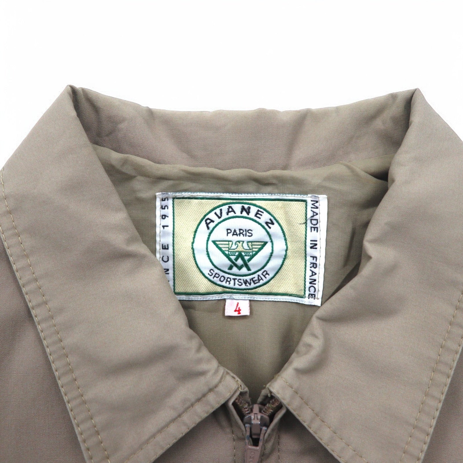 Vintage anni '80 Made in France Harrington Jacket AVANEZ SPORTSWEAR Giacca Harrington L Beige Zip DMC