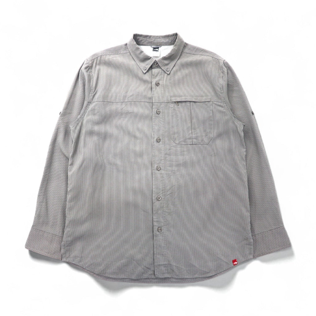 THE NORTH FACE Camicia da esterno in poliestere con fodera in rete, taglia L, grigio, modal, tasca sul petto AEVV