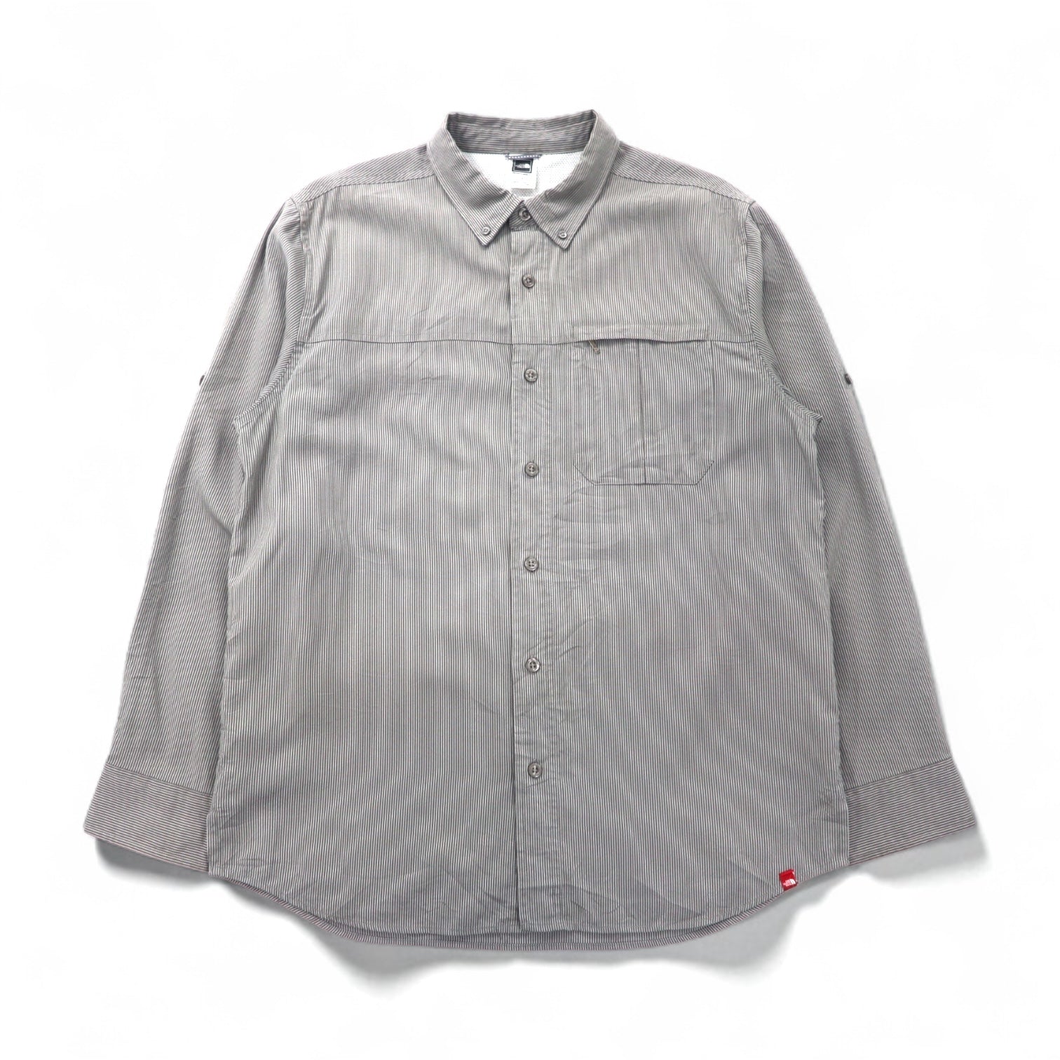 THE NORTH FACE Camicia da esterno in poliestere con fodera in rete, taglia L, grigio, modal, tasca sul petto AEVV