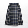 BURBERRYS gonna a pieghe a portafoglio Novacheck L grigia in lana FXA14-068 Made in Japan