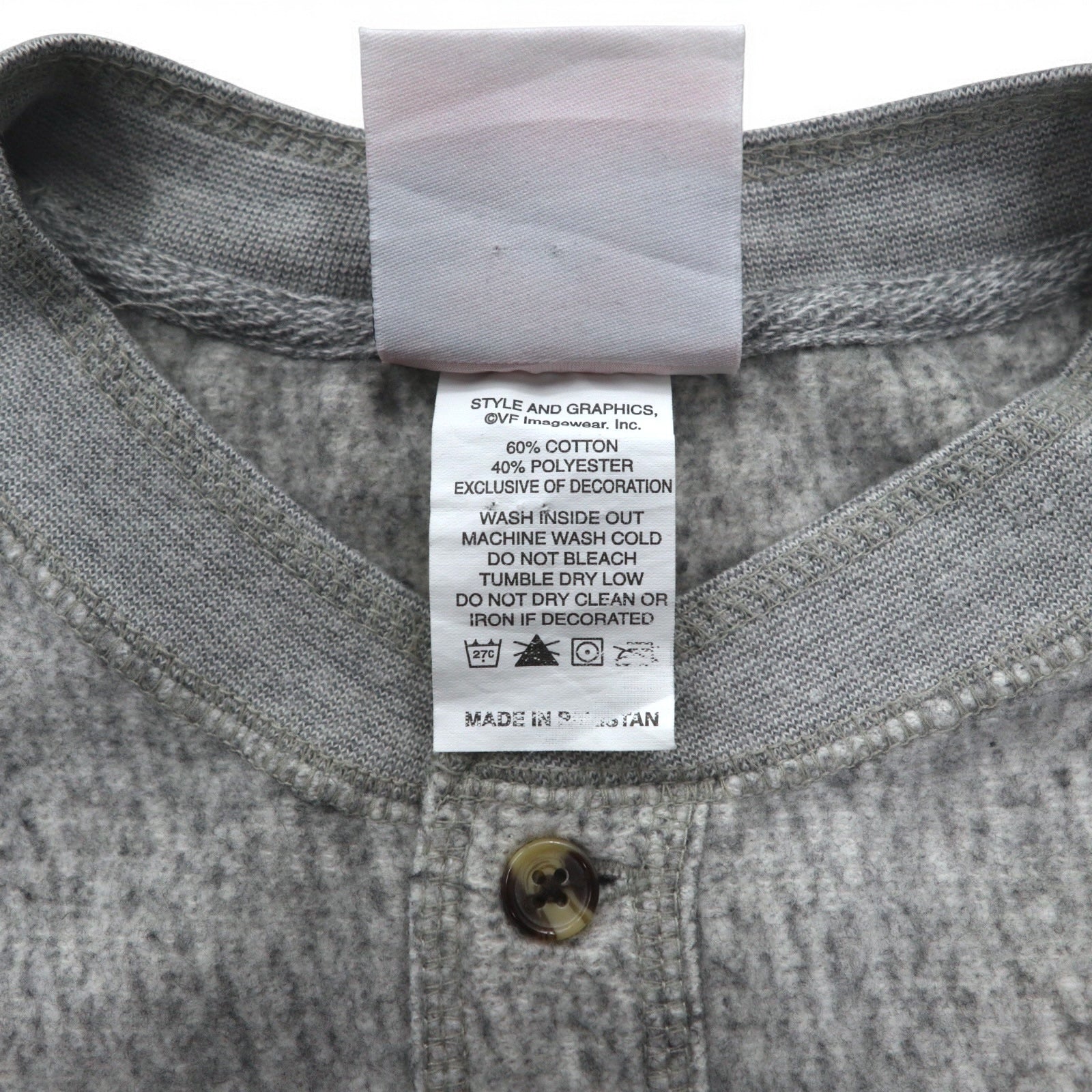 Maglia a maniche lunghe NFL Henry Neck Long Sleeve T-shirt L Grigio Cotone NY GIANTS