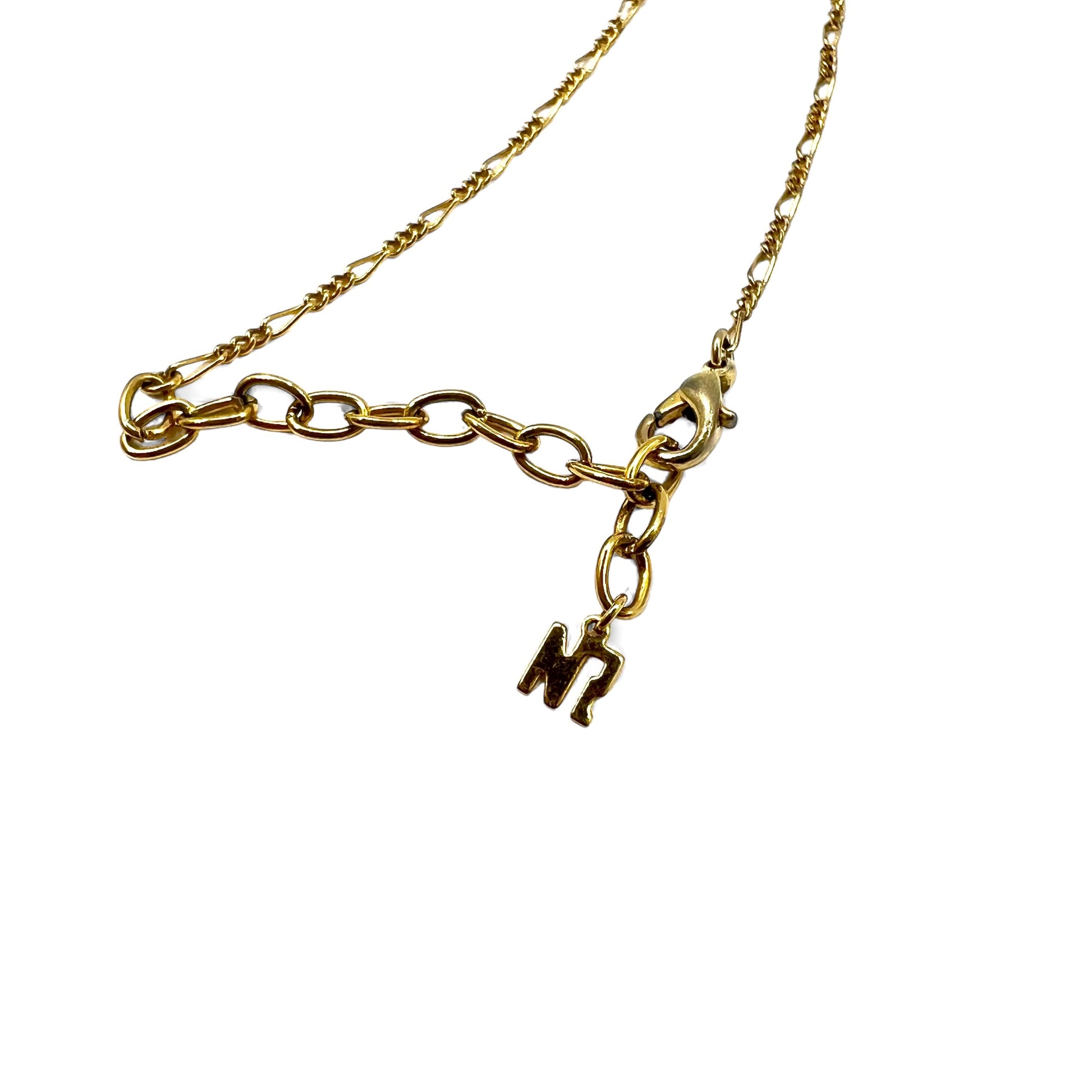 NINA RICCI Collana a catena Figaro color oro con logo ovale vintage