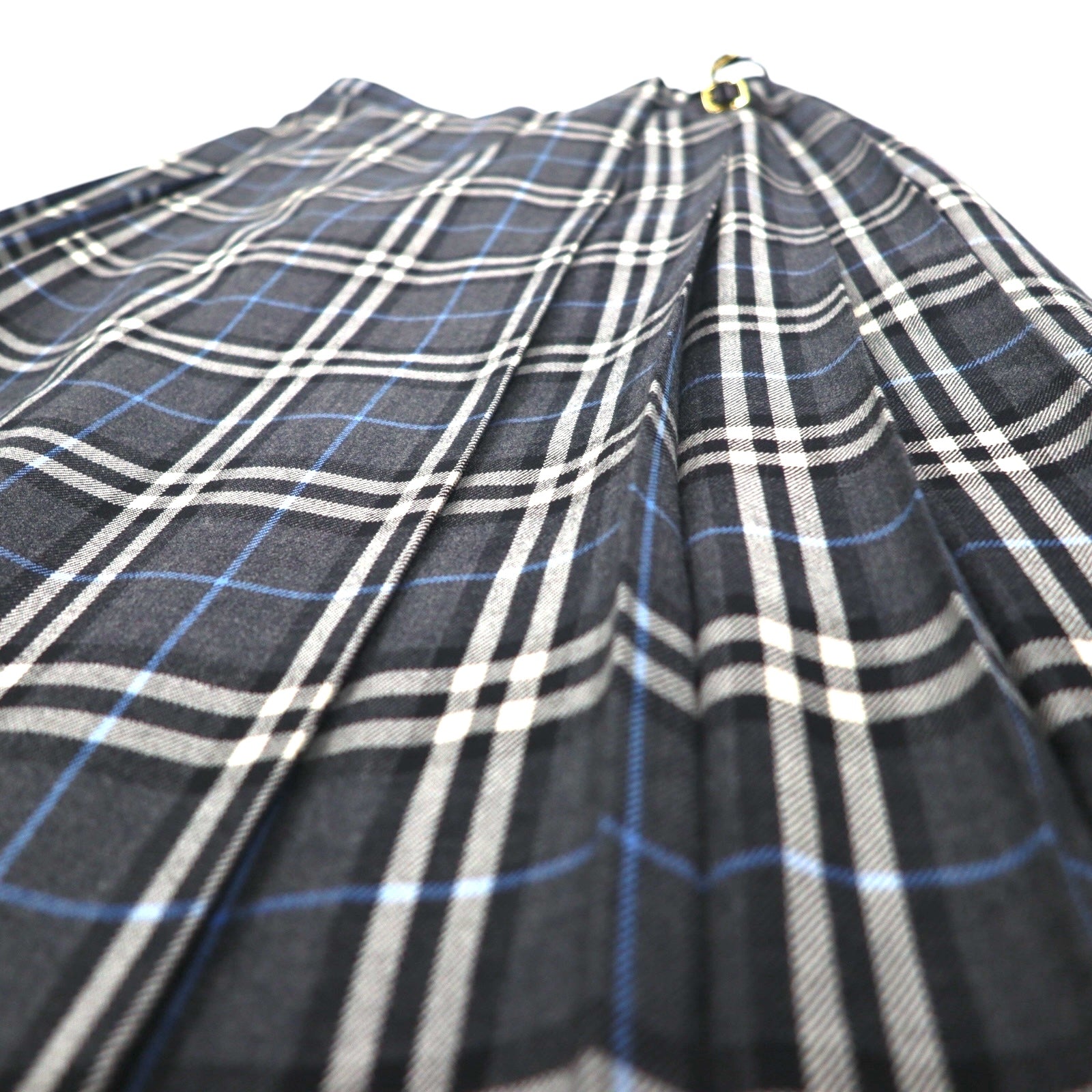 BURBERRYS gonna a pieghe a portafoglio Novacheck L grigia in lana FXA14-068 Made in Japan