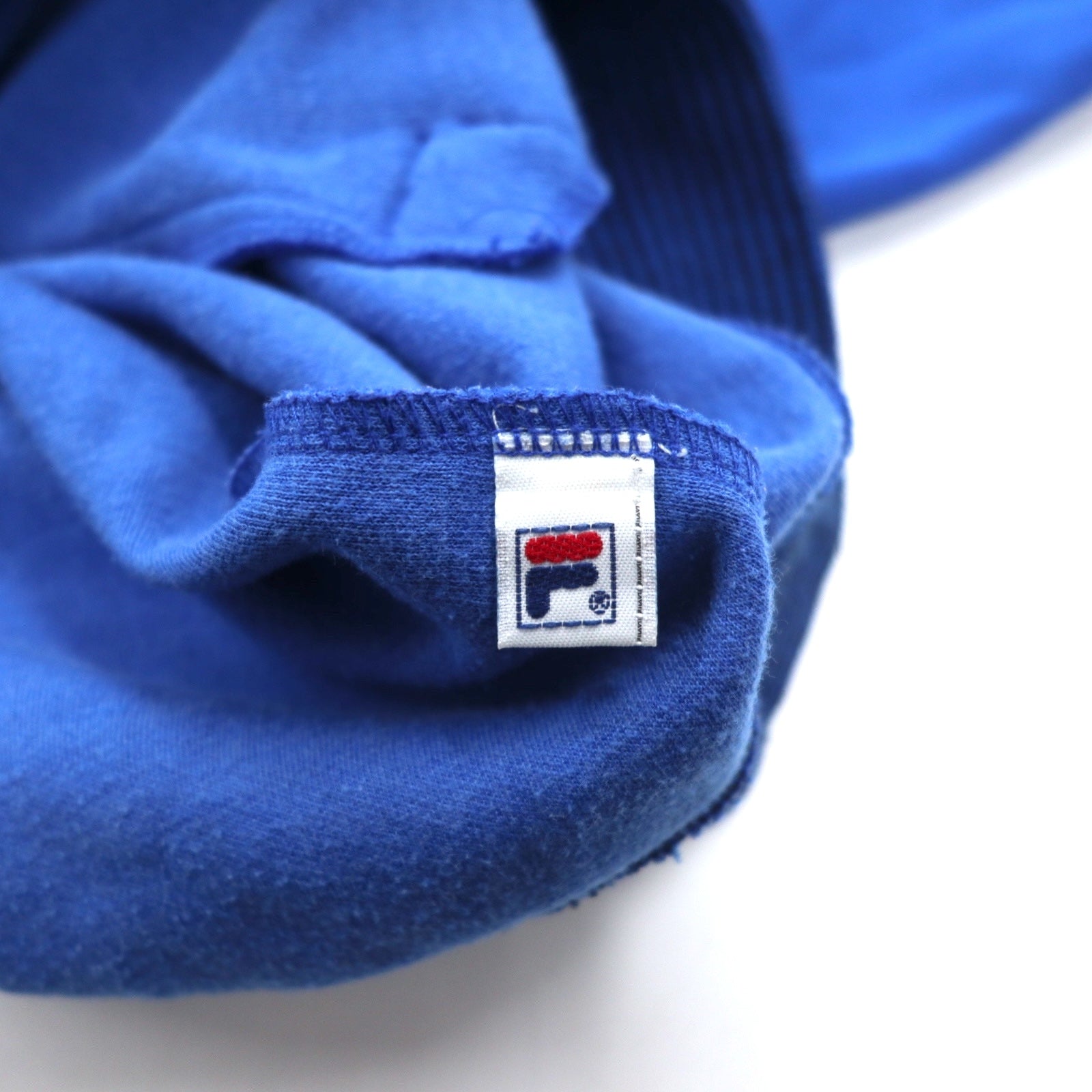 FILA Anni '90 Giacca sportiva a collo alto con colletto a costine Blu L Poliestere