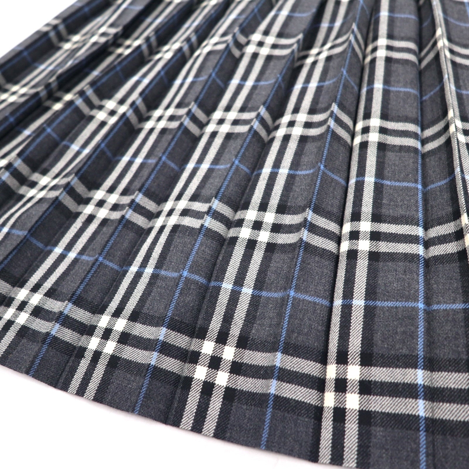 BURBERRYS gonna a pieghe a portafoglio Novacheck L grigia in lana FXA14-068 Made in Japan