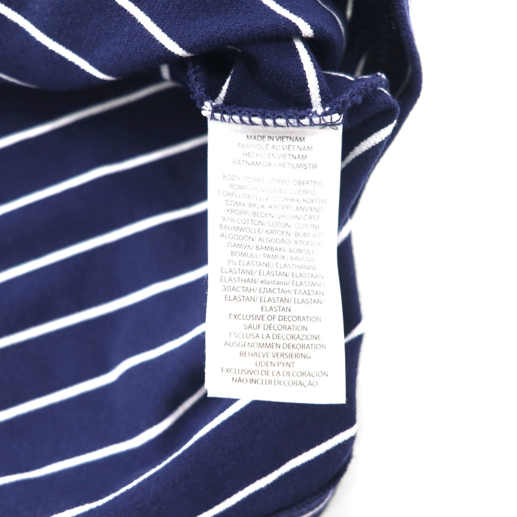 POLO RALPH LAUREN Polo Stretch Mesh Custom Slim Fit XL Blu Navy Righe Cotone Piqué Piccolo Cavallino Ricamato