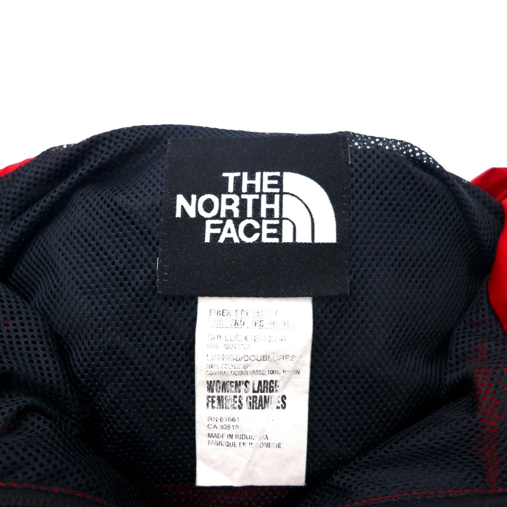 THE NORTH FACE 90年代 マウンテンパーカー L レッド ブラック ポリエステル メッシュライナー ドローコード ダブルジップ