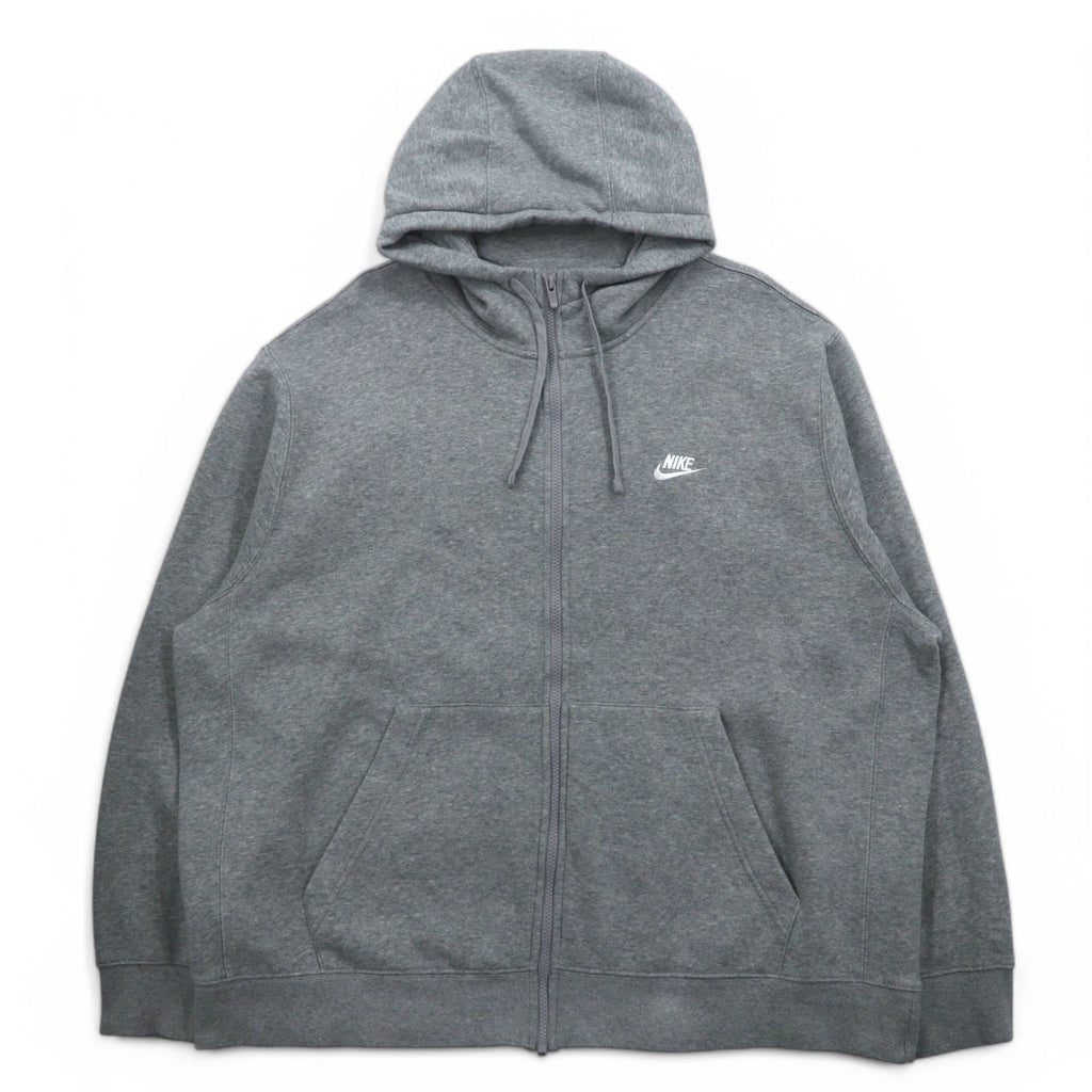 NIKE Felpa con cappuccio interamente in pile Club Fleece XXL Grigio Swoosh CLUB FLEECE BV2645-063