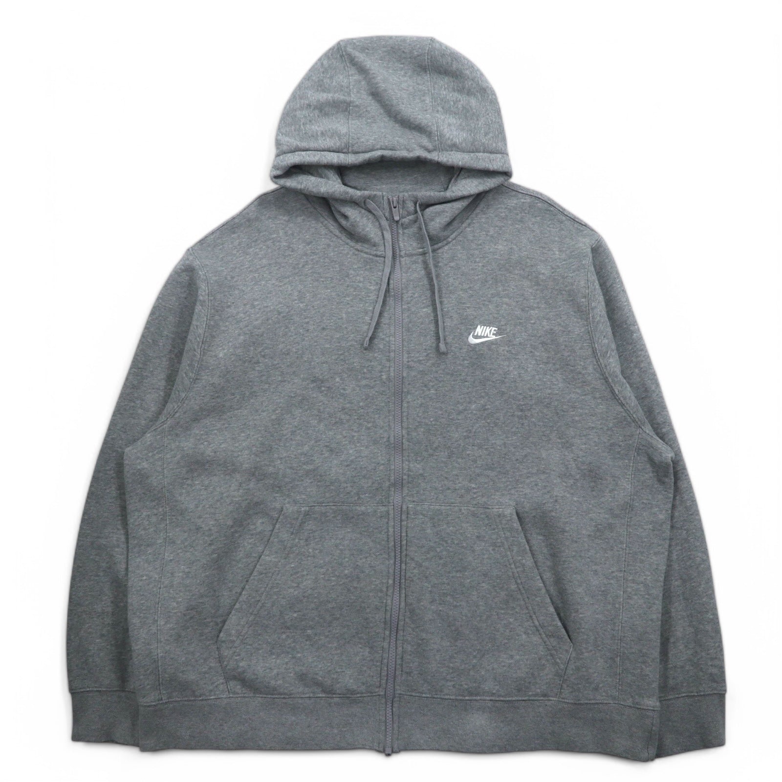 NIKE Felpa con cappuccio interamente in pile Club Fleece XXL Grigio Swoosh CLUB FLEECE BV2645-063