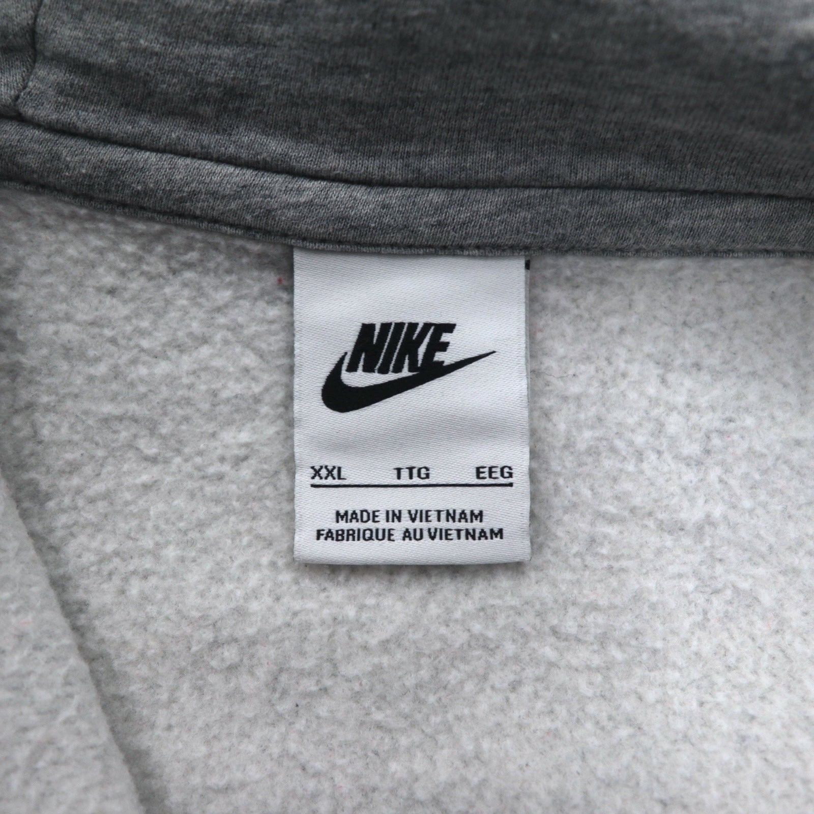 NIKE Felpa con cappuccio interamente in pile Club Fleece XXL Grigio Swoosh CLUB FLEECE BV2645-063