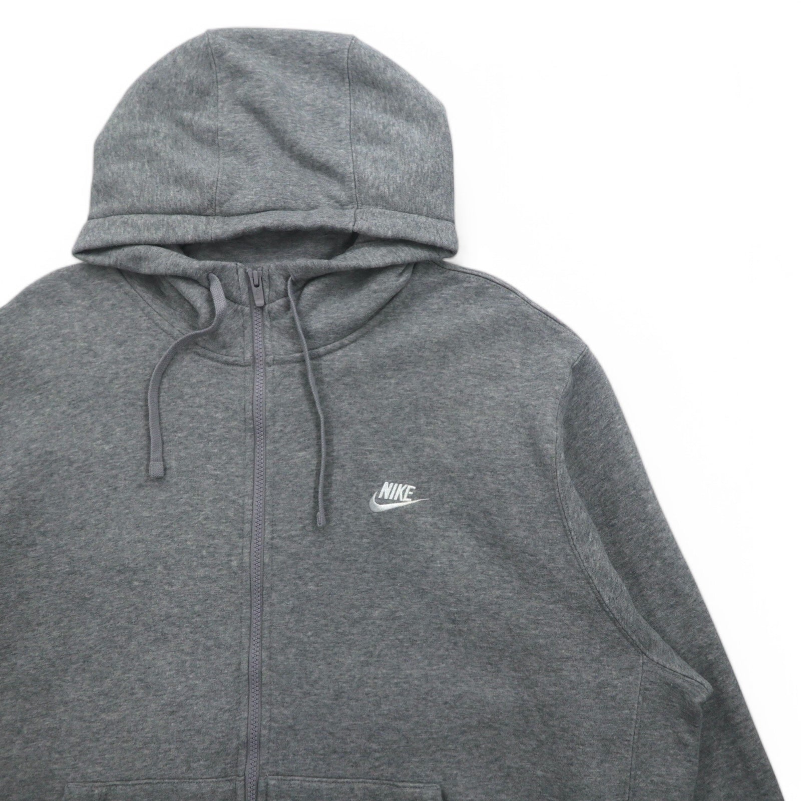 NIKE Felpa con cappuccio interamente in pile Club Fleece XXL Grigio Swoosh CLUB FLEECE BV2645-063