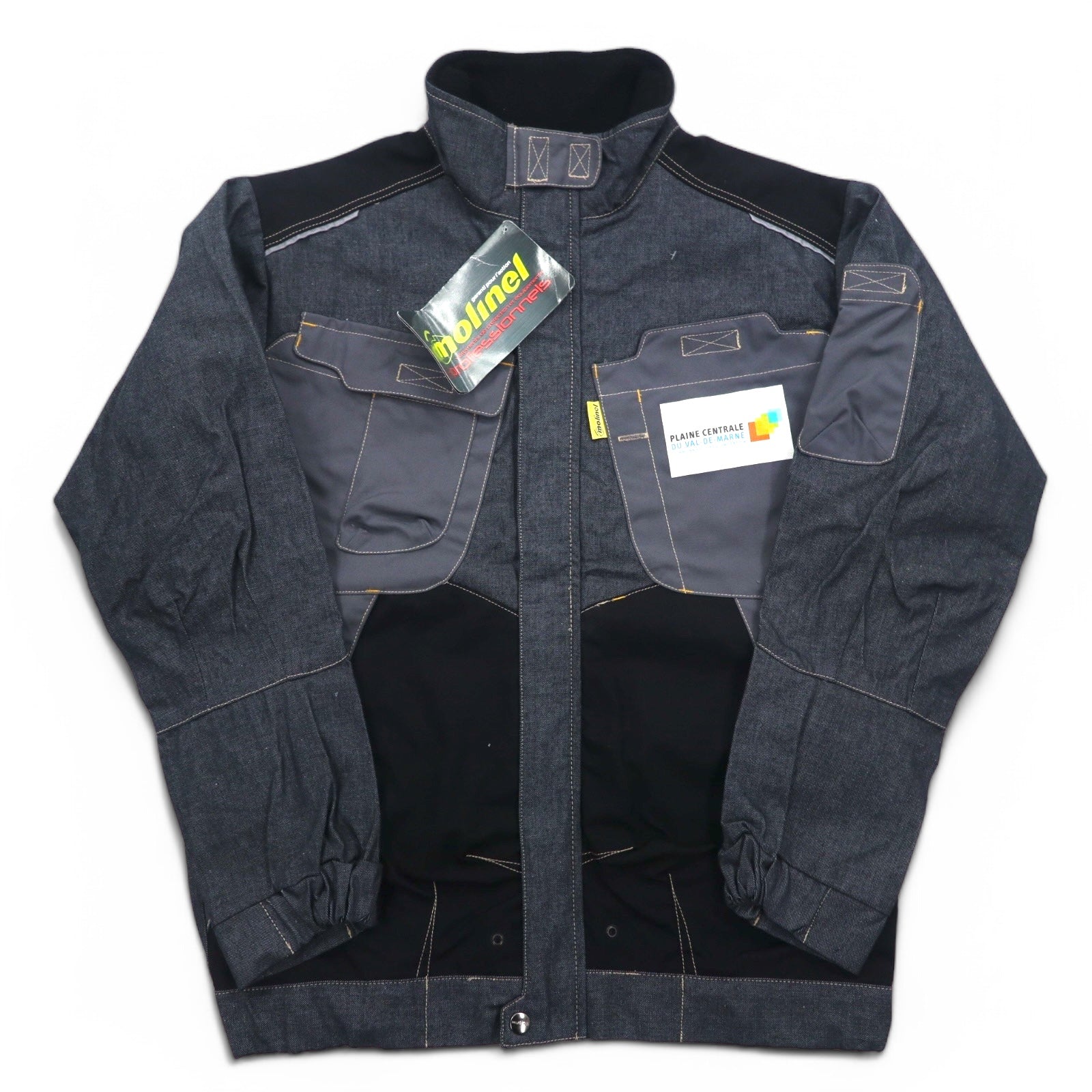 molinel expert Euro Work Francia utility jacket L grigio Cordura denim nuovo con etichette