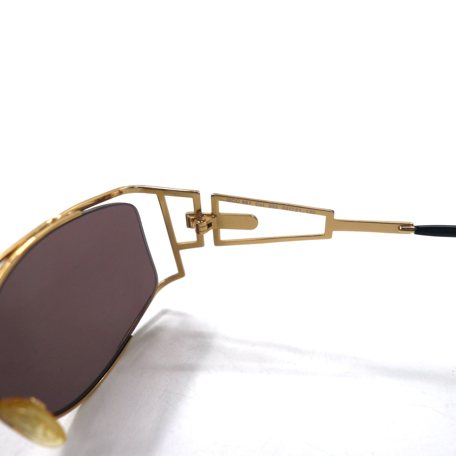 CAZAL Germania, occhiali da sole a doppio ponte, oro, metallo, 56◻︎21 130 MOD 967
