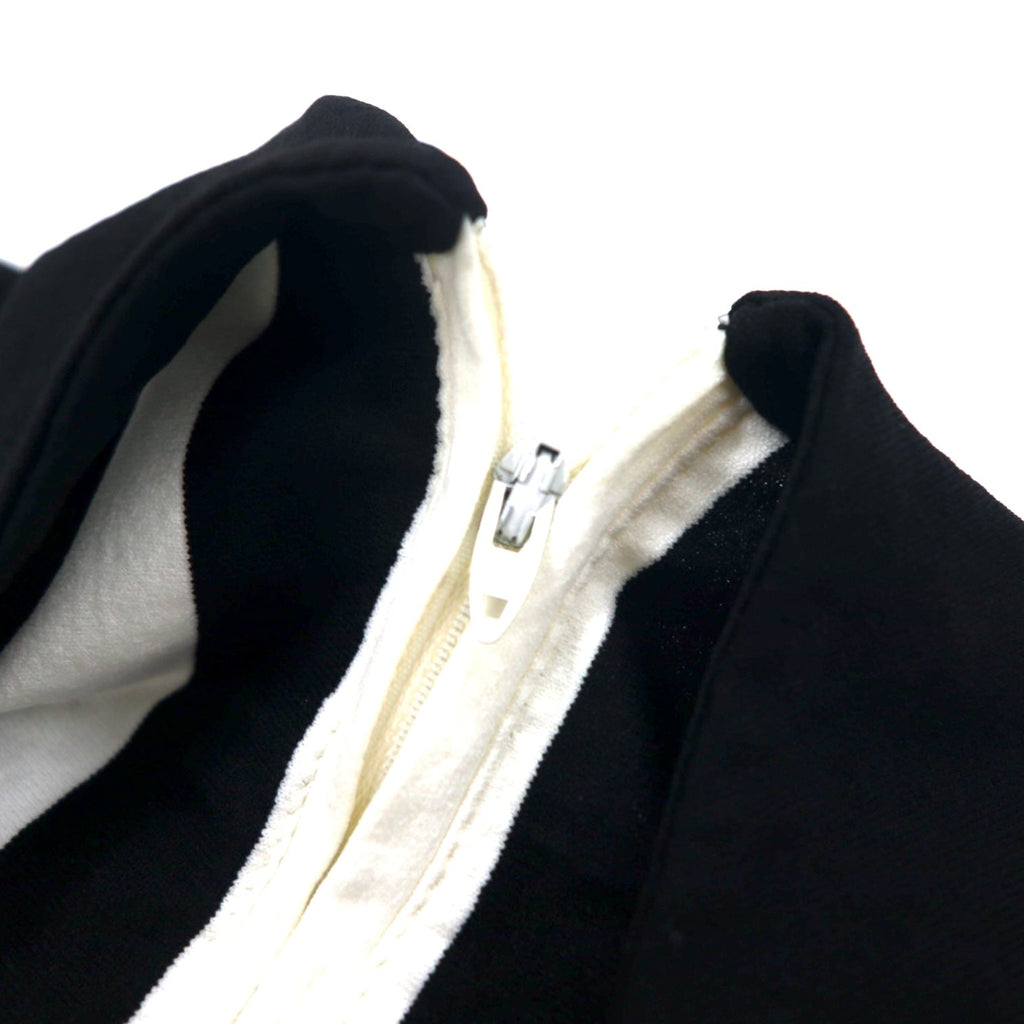 Maglia da gioco mezza zip da arbitro Sand-Knit Medalist anni '70 made in USA, taglia L, bianca, nera, a righe, in poliestere, con cerniera TALON