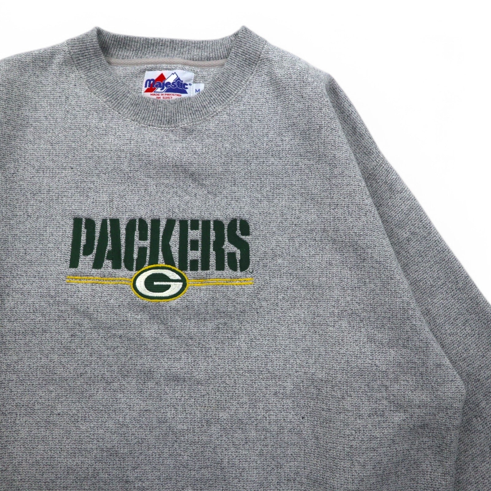 Felpa ricamata Majestic Packers XL grigia cotone NFL PACKERS