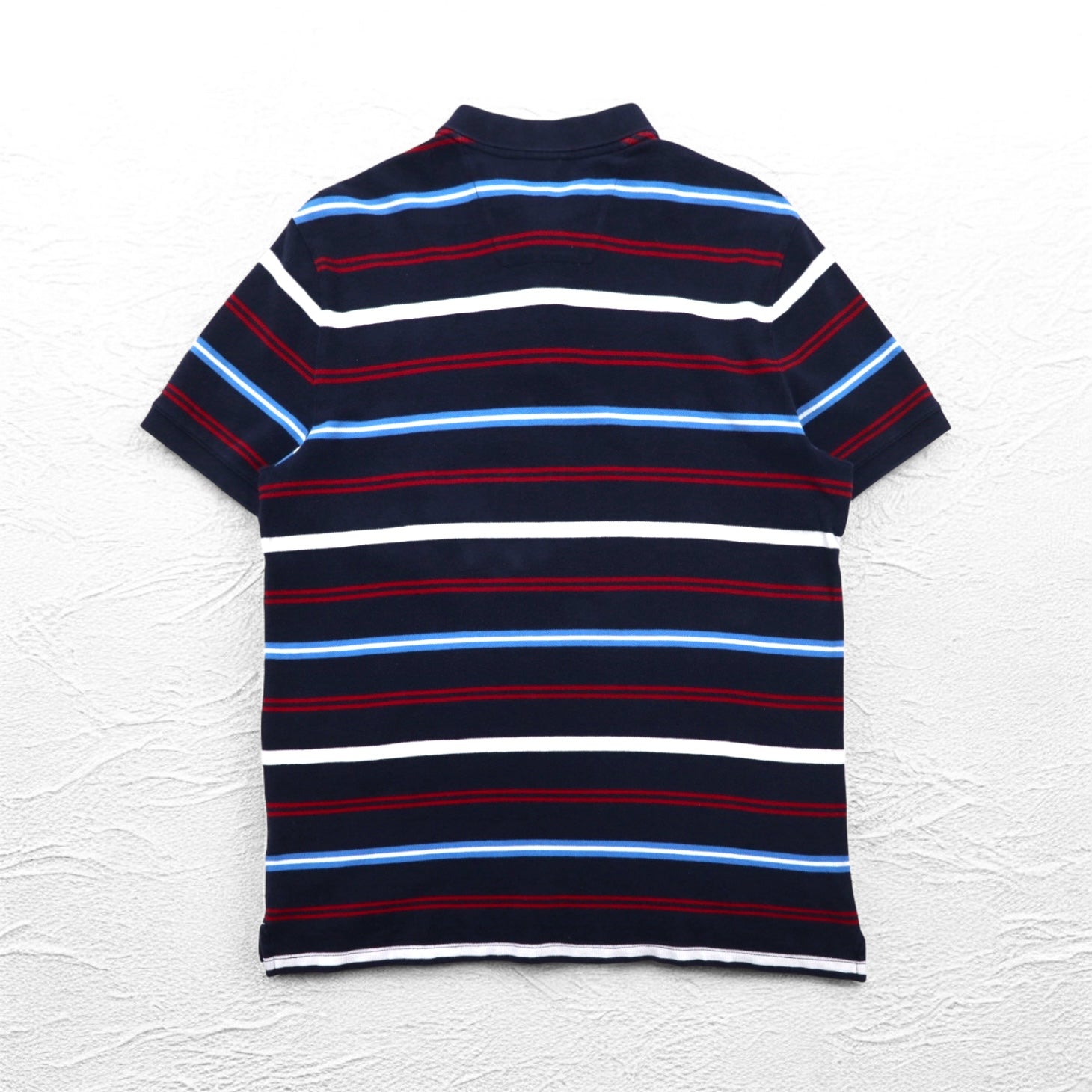 NAUTICA Polo a righe L Blu marino Cotone piqué Ricamo logo singolo