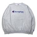 Champion Made in Italy anni '80 Logo script ricamato Felpa XL Grigio Cotone
