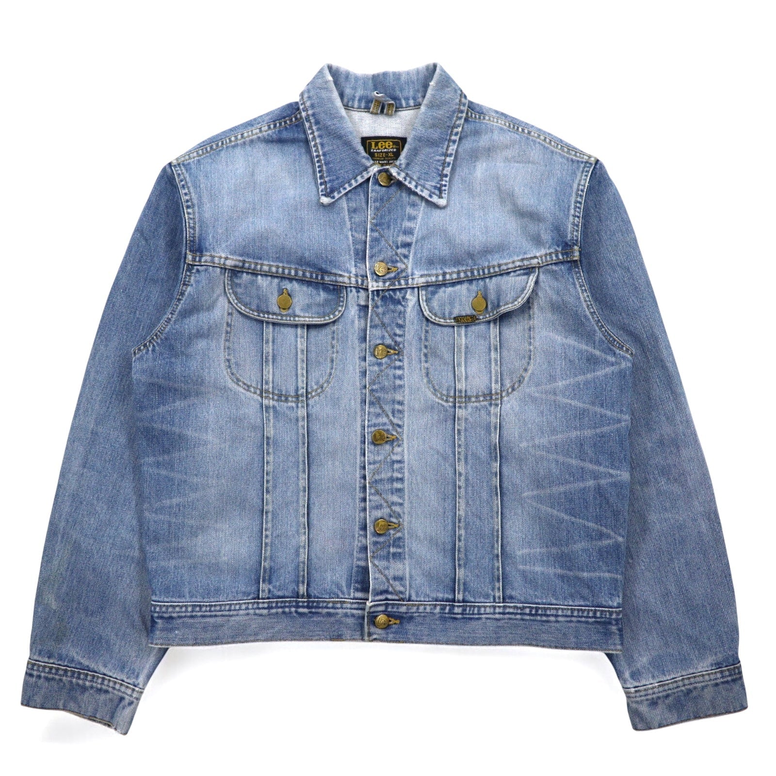 Giacca di jeans Lee anni '80, UNION MADE, taglia XL, colore blu, in cotone, modello 153436