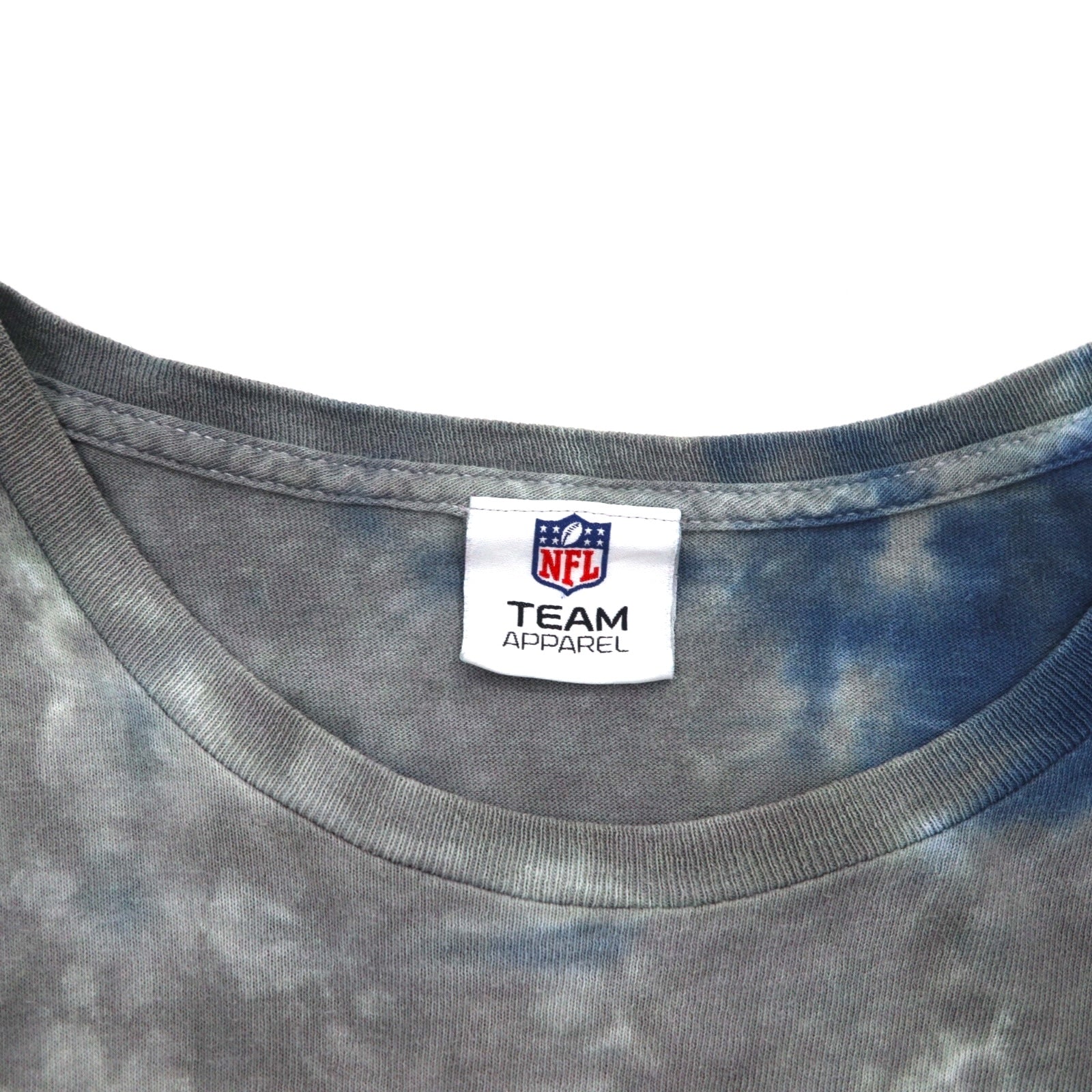 T-SHIRT NFL TEAM APPAREL TIE DYE L GRIGIO BLU NAVY SEATTLE SEAHAWKS