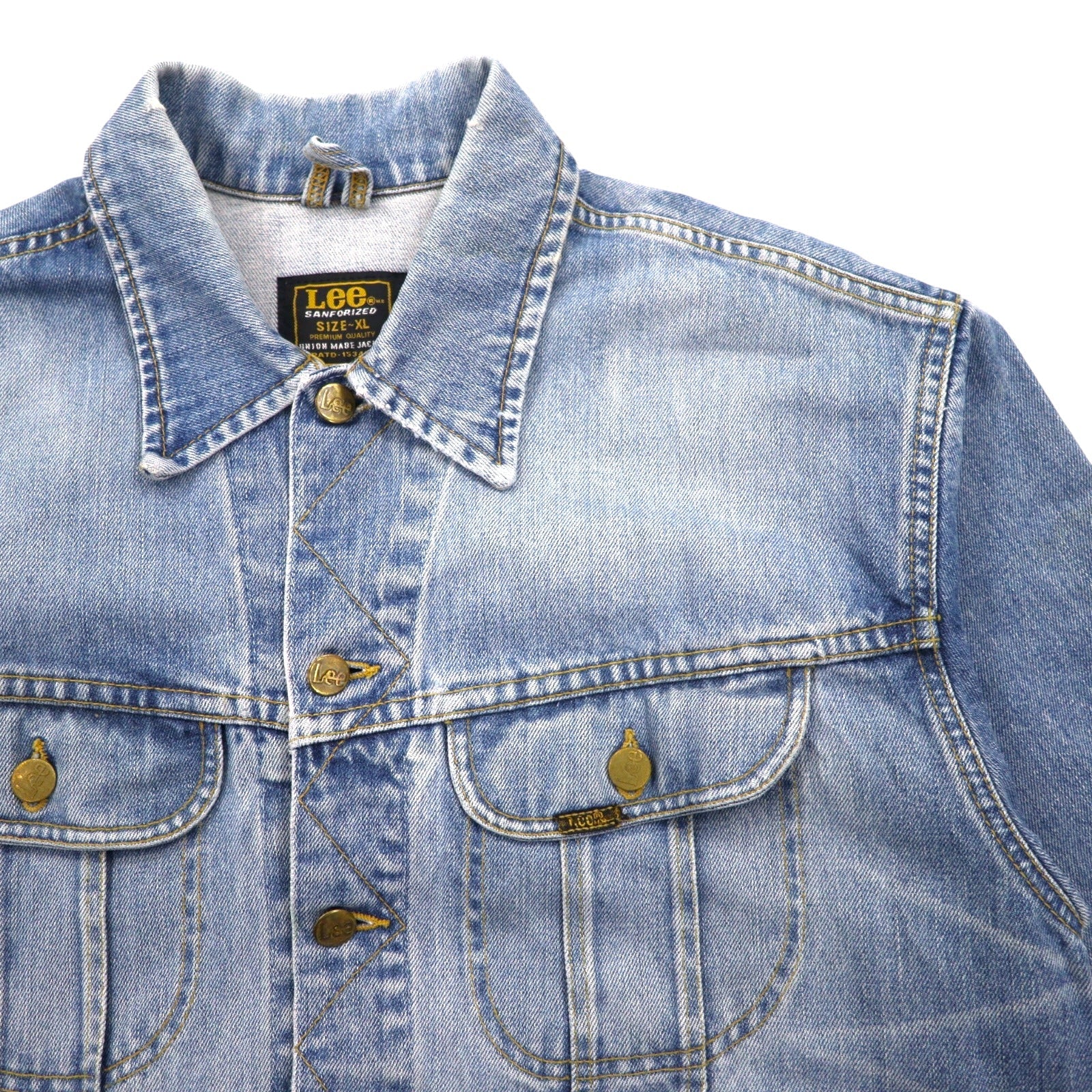 Giacca di jeans Lee anni '80, UNION MADE, taglia XL, colore blu, in cotone, modello 153436