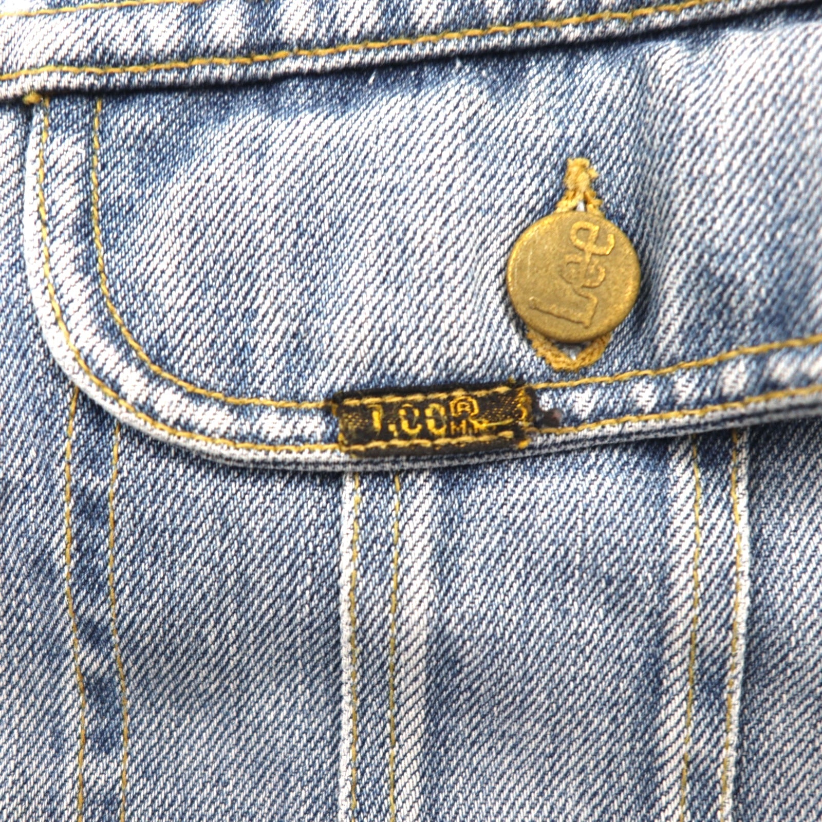 Giacca di jeans Lee anni '80, UNION MADE, taglia XL, colore blu, in cotone, modello 153436