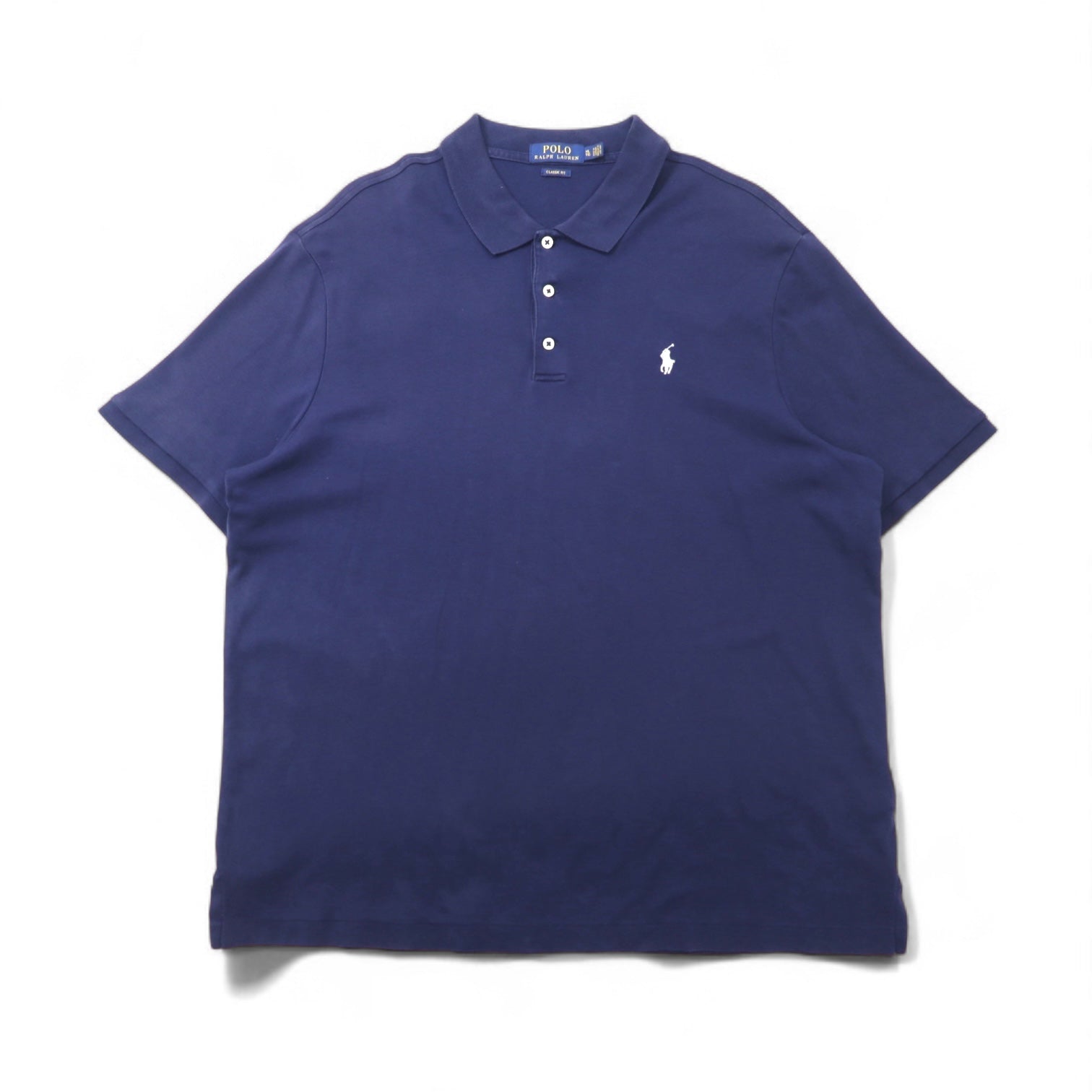 POLO RALPH LAUREN Polo classica in cotone XL blu navy con ricamo piccolo pony