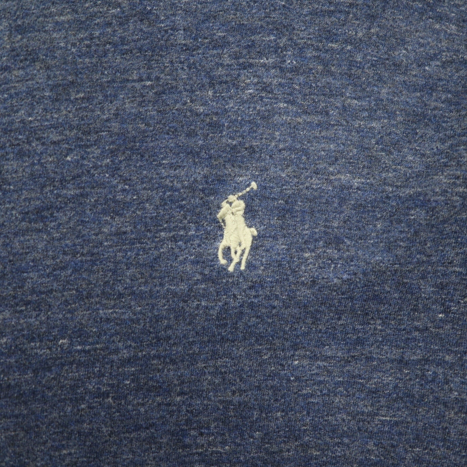 POLO RALPH LAUREN T-shirt a maniche lunghe XXL blu navy in cotone con piccolo pony ricamato