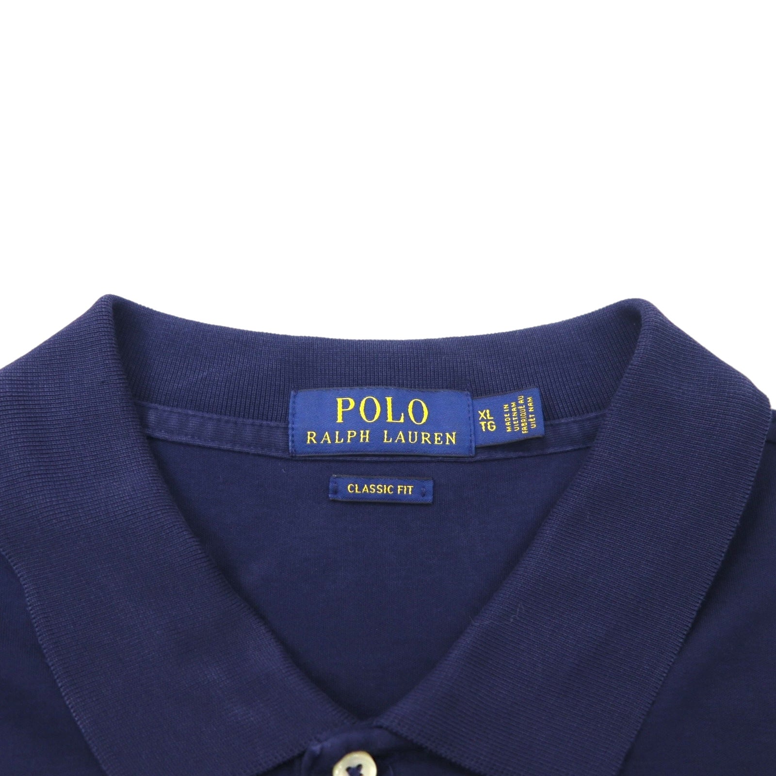 POLO RALPH LAUREN Polo classica in cotone XL blu navy con ricamo piccolo pony