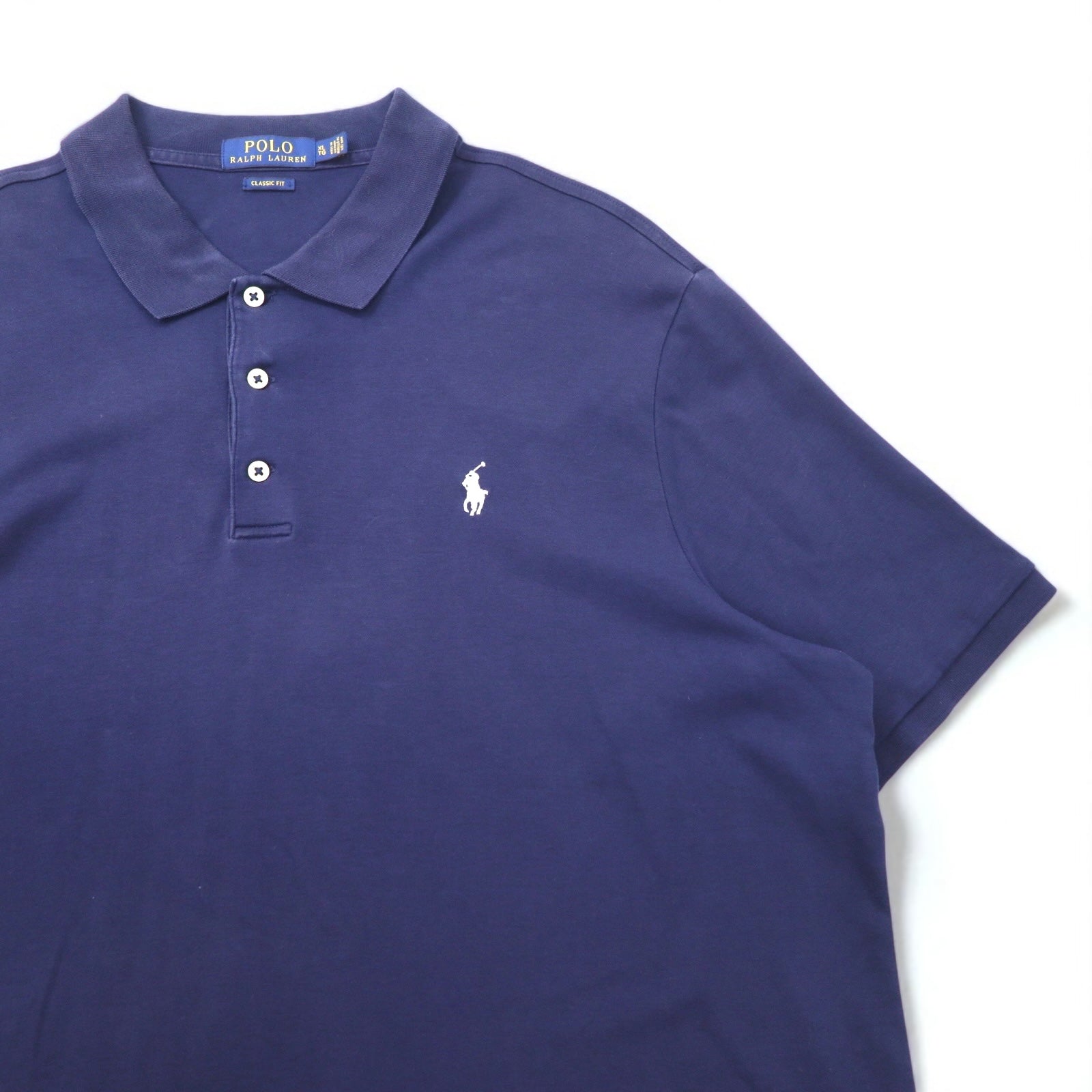POLO RALPH LAUREN Polo classica in cotone XL blu navy con ricamo piccolo pony