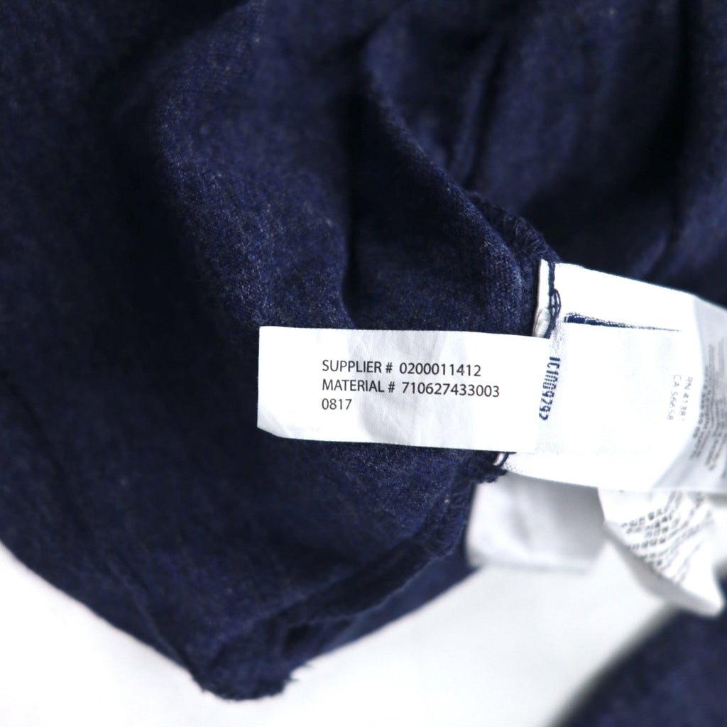 POLO RALPH LAUREN T-shirt a maniche lunghe XXL blu navy in cotone con piccolo pony ricamato