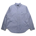 Ralph Lauren Anni '90 Camicia Button-Down XL Blu CLASSIC FIT Ricamo Pony Piccolo
