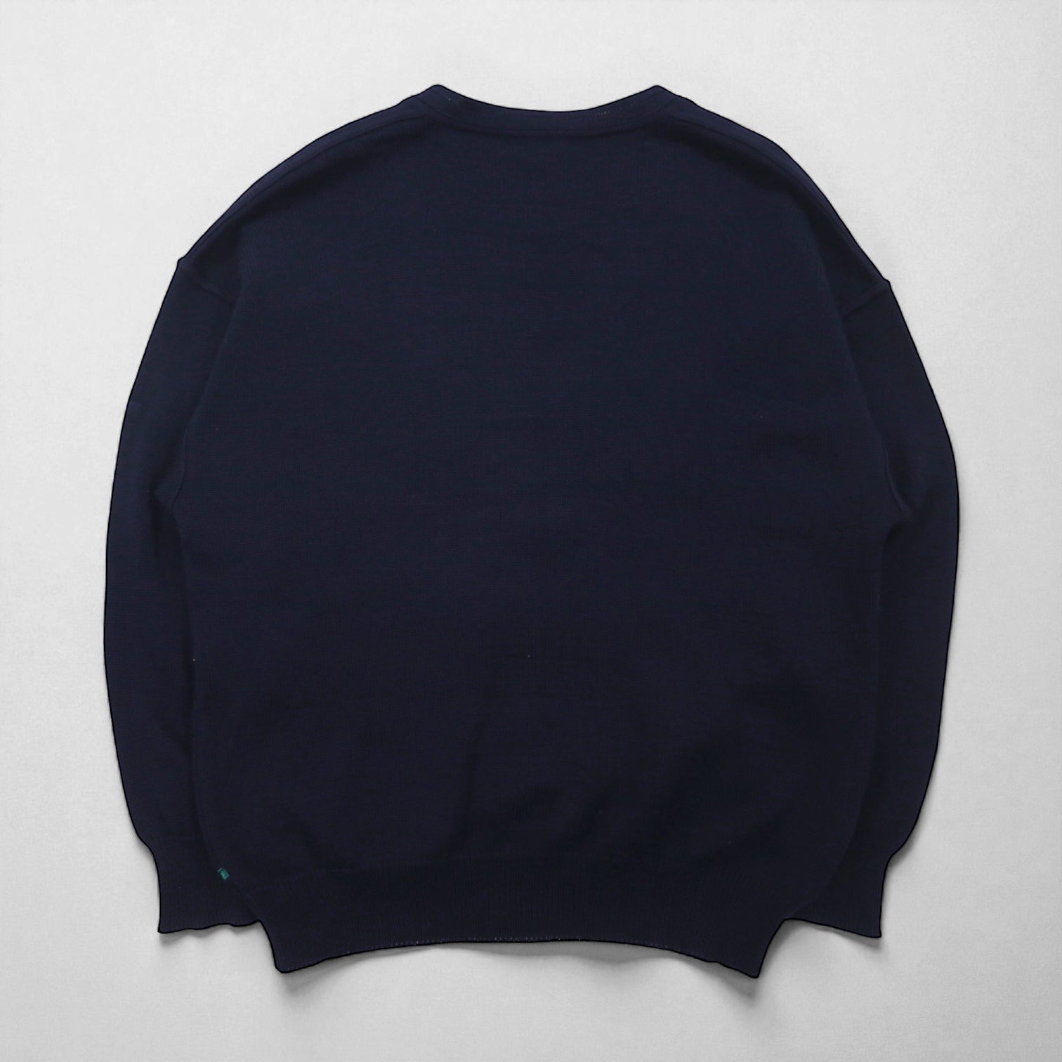 80s W.Germany Vintage Cardigan ニット カーディガン L ネイビー Vネック MARZ MUNCHEN 西ドイツ製 80年代
