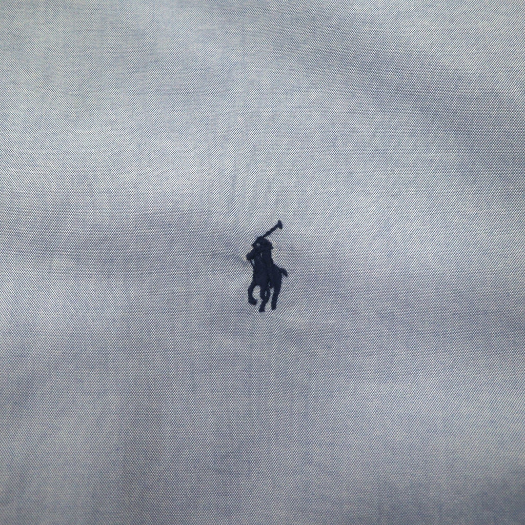 Ralph Lauren Anni '90 Camicia Button-Down XL Blu CLASSIC FIT Ricamo Pony Piccolo