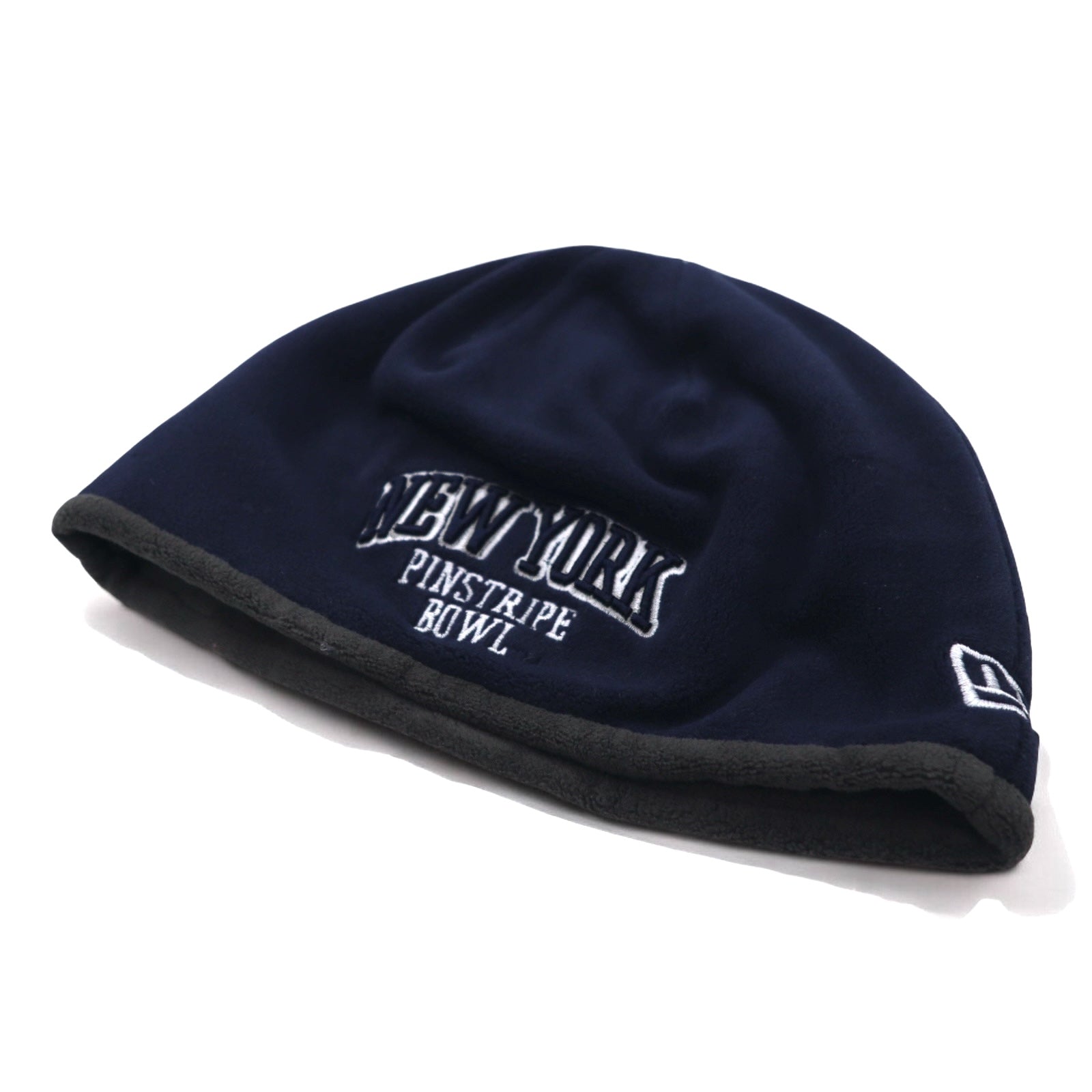 NEW ERA Berretto in pile reversibile FREE blu navy grigio poliestere NEW YORK PINSTRIPE BOWL Yankees