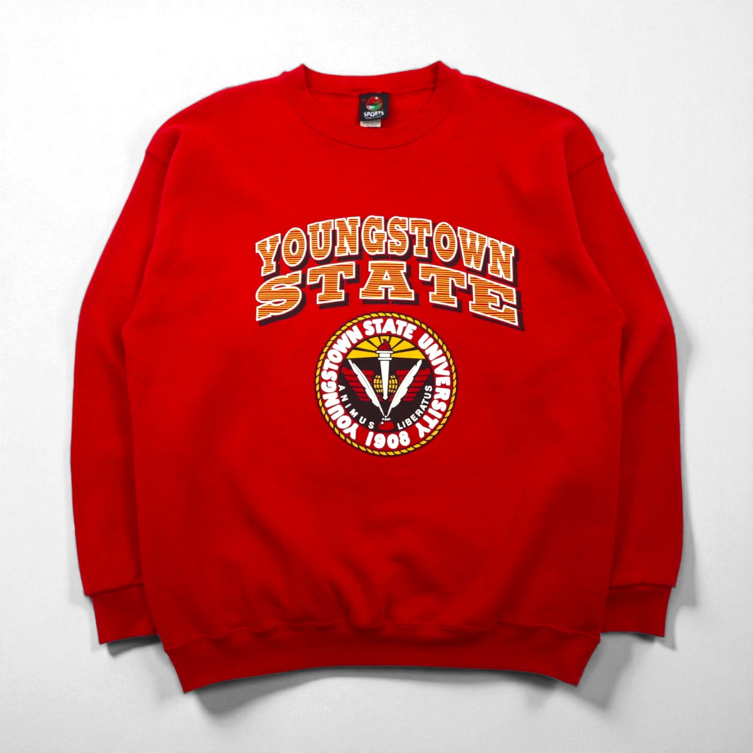 PM SPORTS 90s USA Vintage Sweatshirt スウェット トレーナー XL レッド 90年代 USA製 YOUNGSTOWN STATE UBIVERSITY