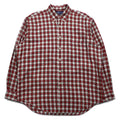 Ralph Lauren anni '90 camicia button-down L rossa a quadri BLAIRE con ricamo piccolo pony