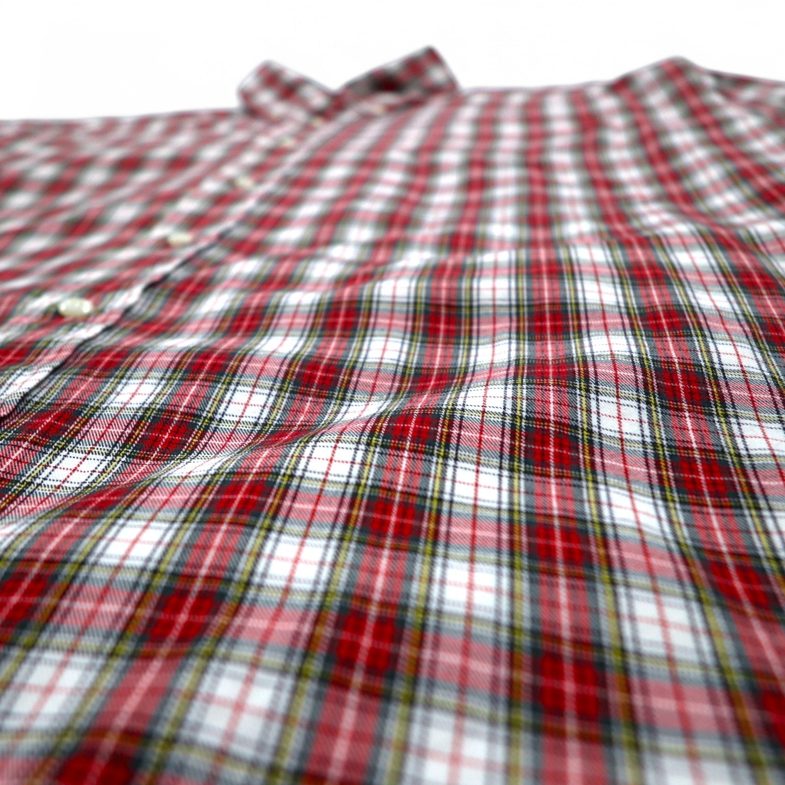 Ralph Lauren anni '90 camicia button-down L rossa a quadri BLAIRE con ricamo piccolo pony
