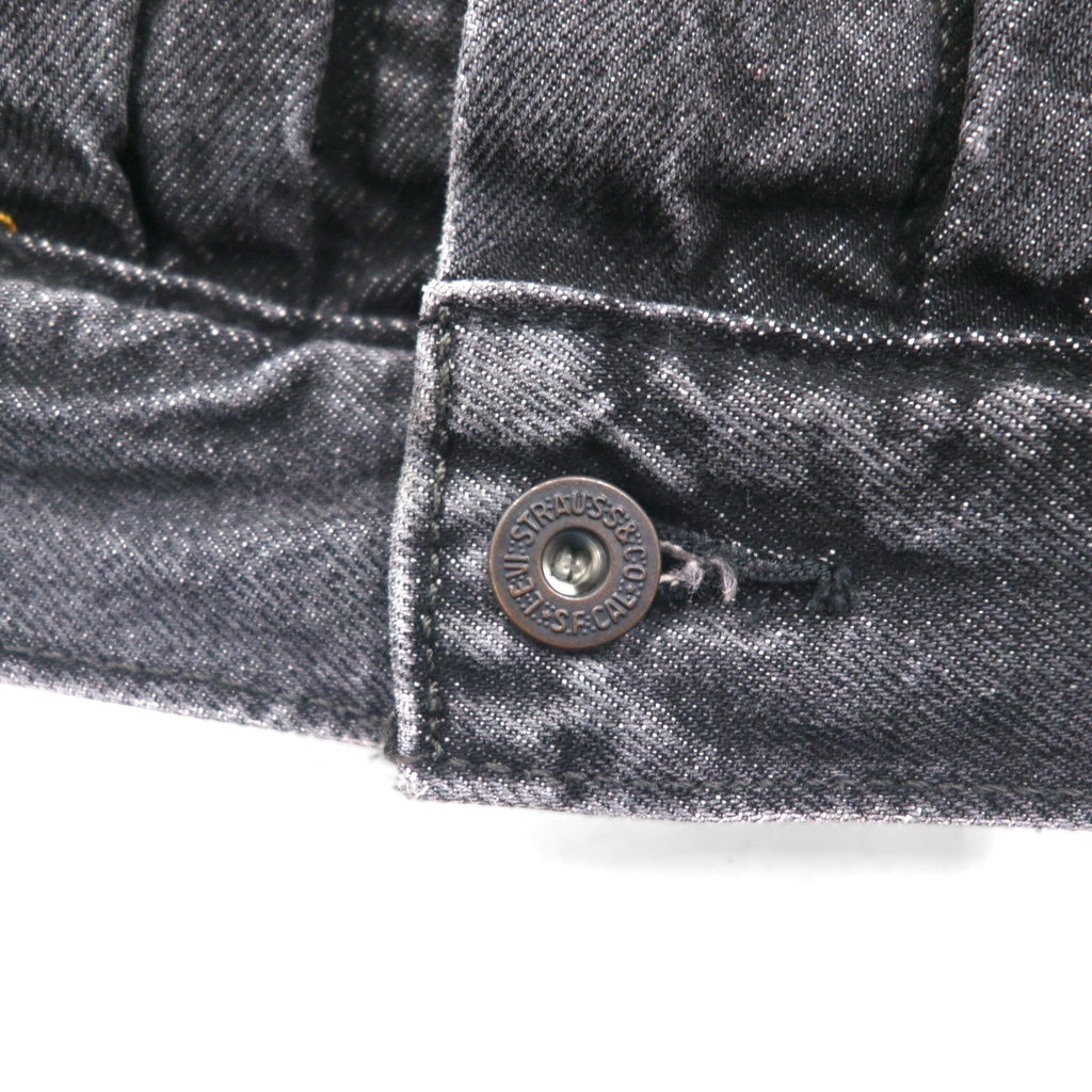 Levi's PREMIUM 1stタイプ ビッグE デニムジャケット Gジャン M ブラック TYPE1 TRUCKER JACKET シンチバック ビッグサイズ ダブルプリーツ RELAXED A3174-0000