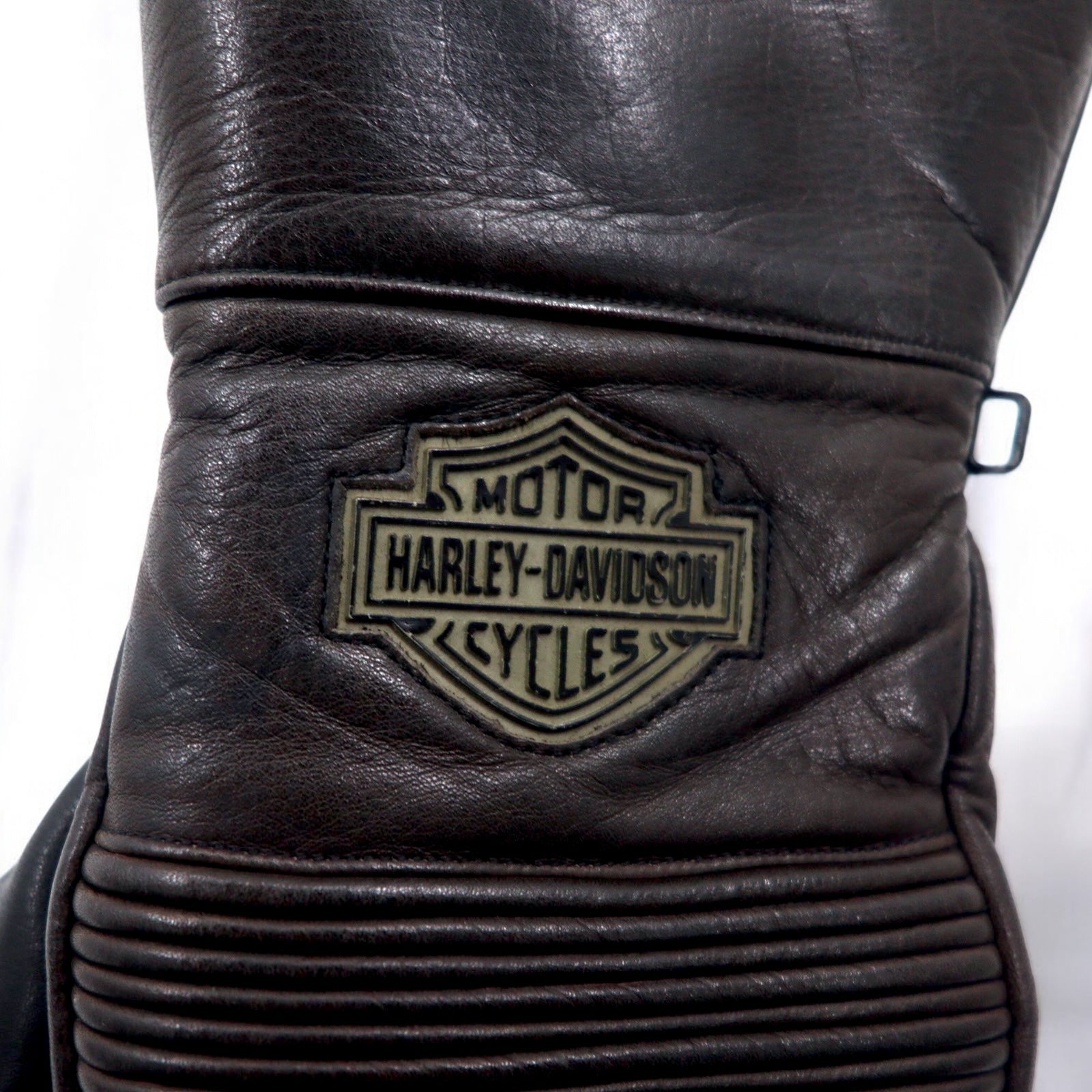 GUANTI IN PELLE HARLEY DAVIDSON M MARRONI, IMBOTTITI, PER MOTOCICLISTI