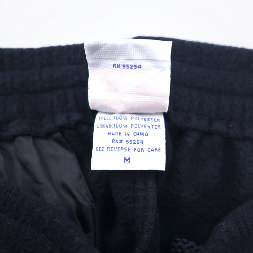 Champion Pantaloni della tuta in pile M Blu scuro Strisce laterali Logo ricamato a punto singolo Bar tag
